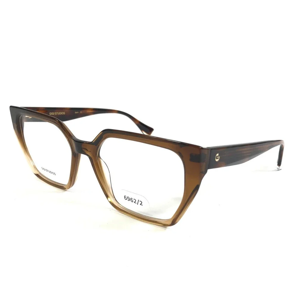 Gigi Studios Eyeglasses Frames MIRI 6962/2 Crystal Brown Butterfly 54-18-140